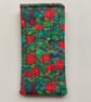 Klimt Farm Flowers Design Print Quilted Fabric Glasses Case - Image 3