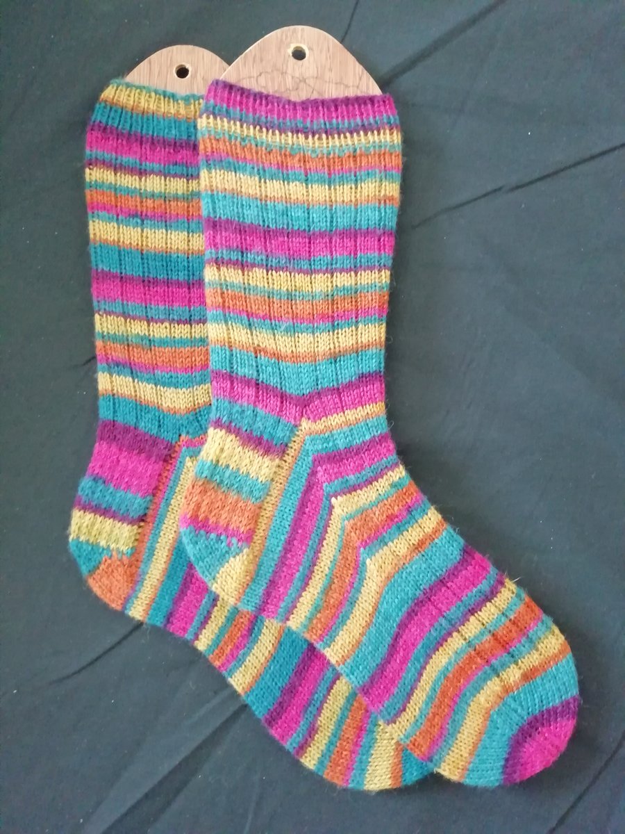 Socks, Hand Knitted, MEDIUM, size 5-6 