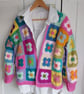Crochet 'Jessica' Flower Power Cardigan Made To Order - Image 2