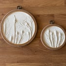 Handmade Botanical Plaster Casting – Poppies & Lavender