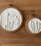 Handmade Botanical Plaster Casting – Poppies & Lavender - Image 1