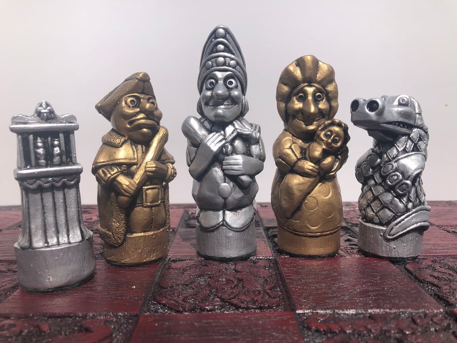 Chess set - Punch and Judy themed chess figures - Chess pieces only