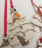 Handmade Decoupaged Robin Tree Decoration - Image 2