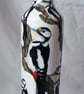 Woodpecker decoupage recycled bottle ornament