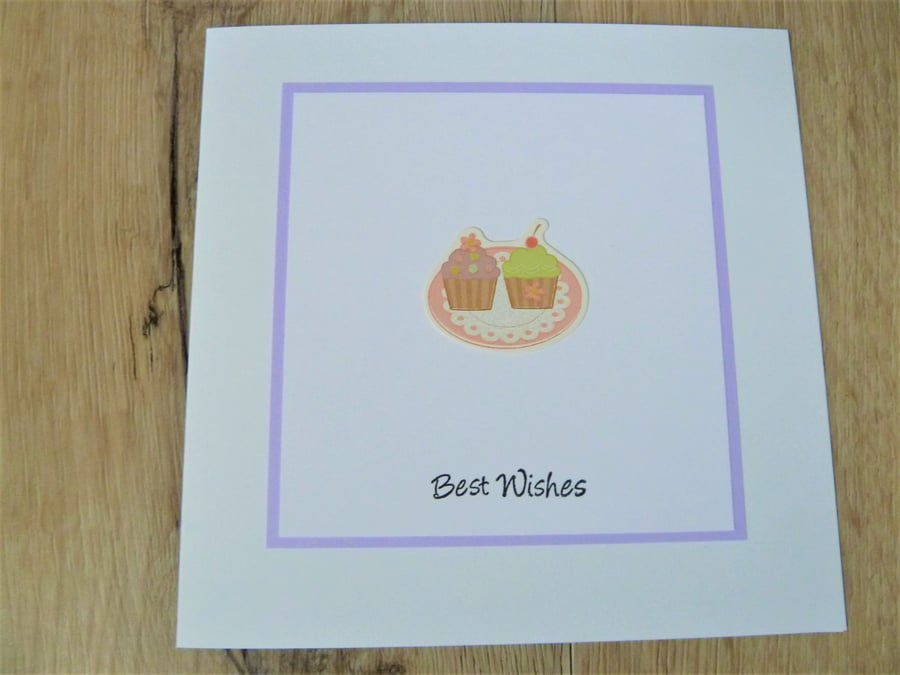 best wishes cupcake card