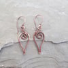 Copper Wire Wrapped Earrings