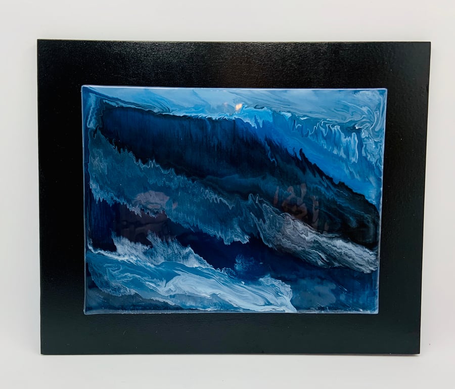 “Stormy Night” Beautiful Glass hand enamel painted panel.