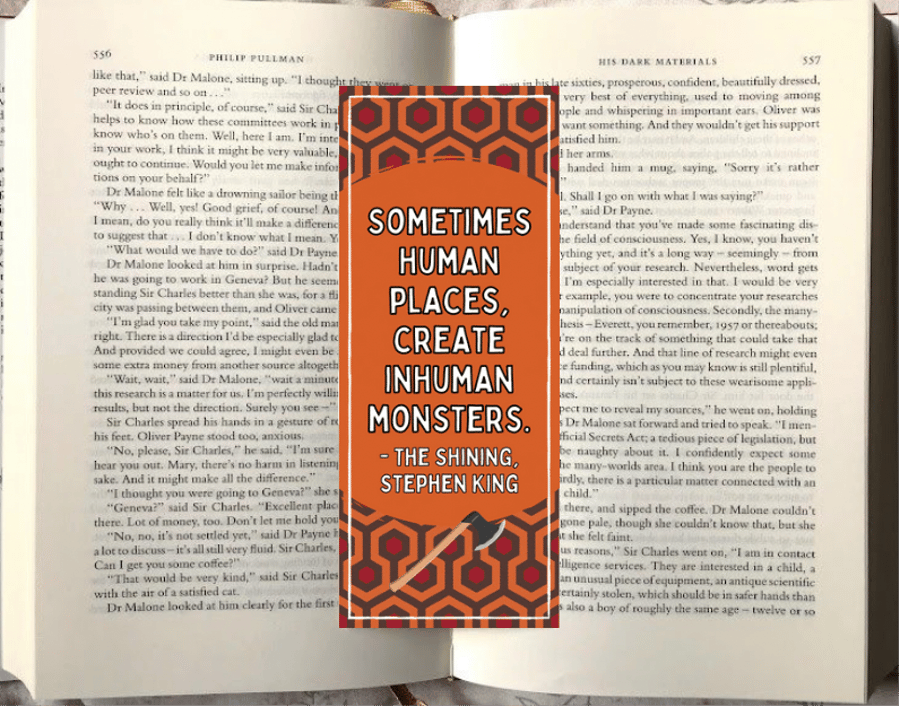 The Shining Inspired Stephen King Quote Bookmark