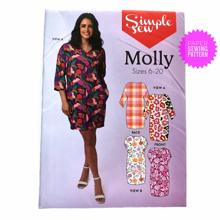 Paper Sewing Pattern, Molly Dress, New and Unopened (014D)