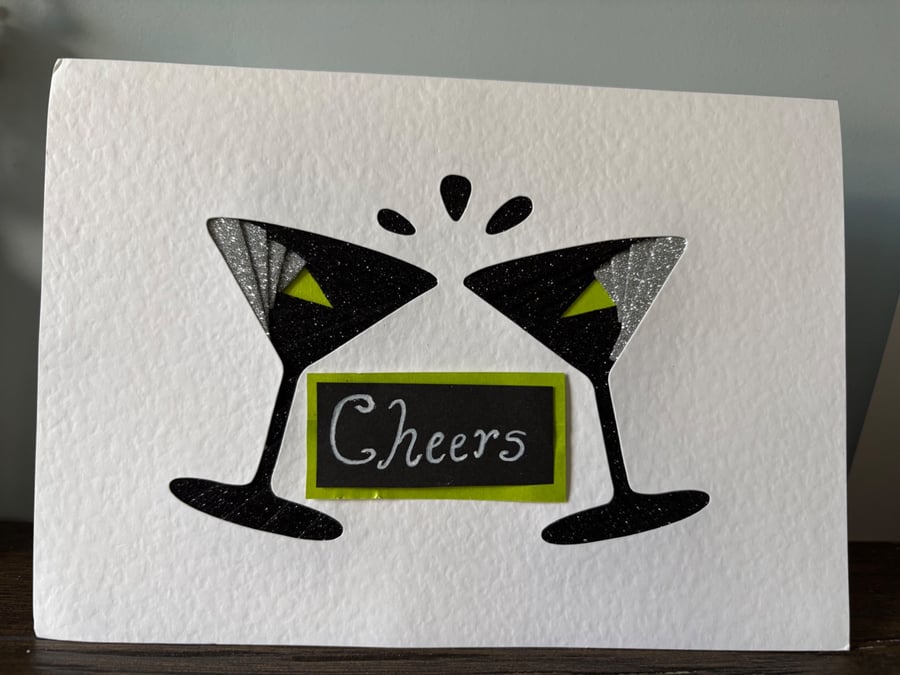 Celebration anniversary card - handmade Iris greeting cards