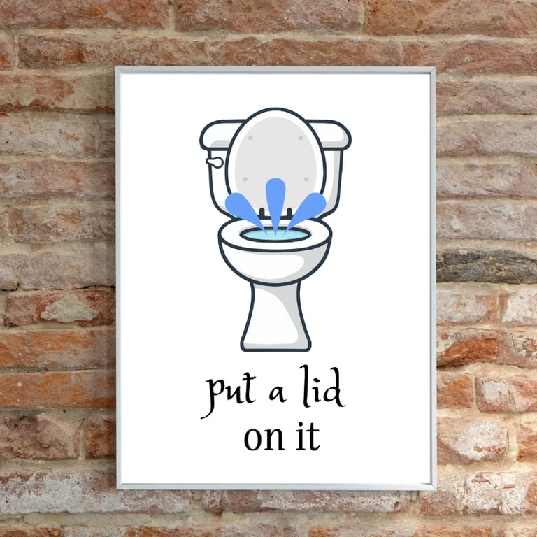 Put A lid on it Bathroom print