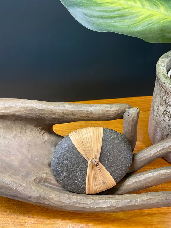 Wrapped Meditation Rock Balance Stone Yoga Zen Mindfulness 