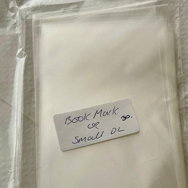 Card cello bag book mark size 