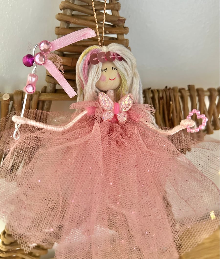 Perfectly pink hanging ballerina decoration 