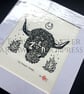 The Dorset Ooser - Ltd. Ed Lino Prints - Two Sizes Available  - Image 6