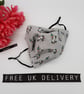 Face mask,  medium,  adjustable,  nose wire,  3 layer,  washable in unicorn  - Image 1