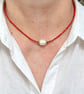 Ruby Glow — Preciosa Seed Bead & Freshwater Pearl Necklace