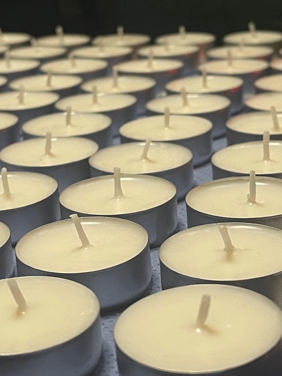 Hand Poured Soy Wax Tealights Long Burn Unscented Candles for Home Weddings