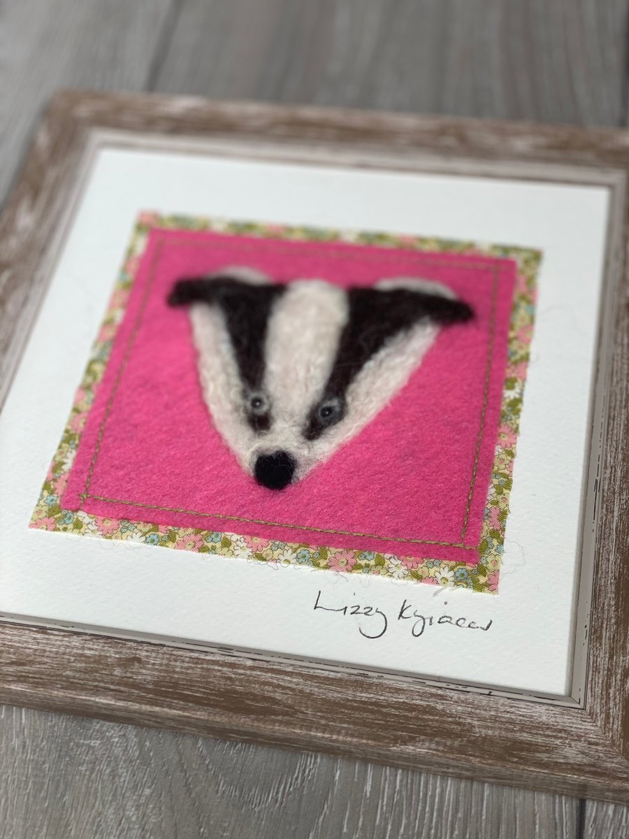 Needle Felt Badger