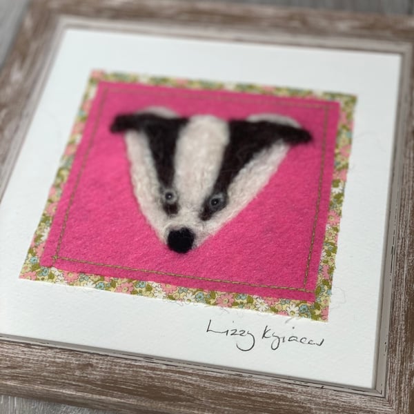 Needle Felt Badger