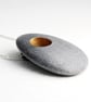 A Pebble pendant with a gilded hole that goes through the pebble. Silver chain - Image 3