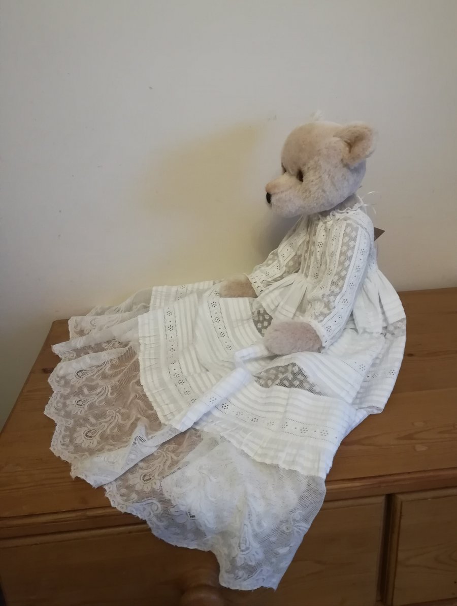 Alice, Steiff alpaca handmade OOAK collectable 