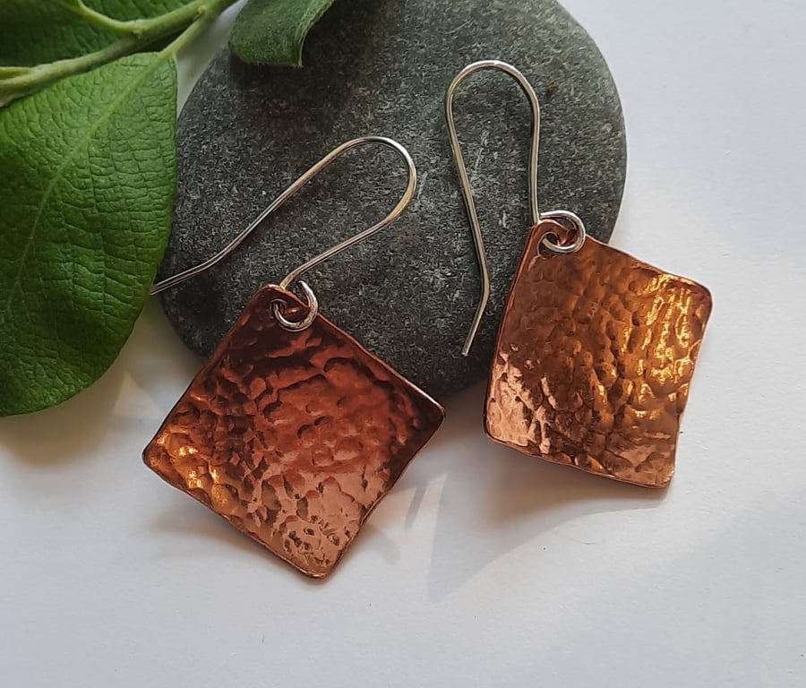 Reclaimed Copper Earring