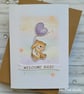 Teddy New Baby Card - baby congrats, new parents, grandparents