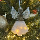 Handmade Resin Angels with Drusy Wings – Christmas Hanging Decoration