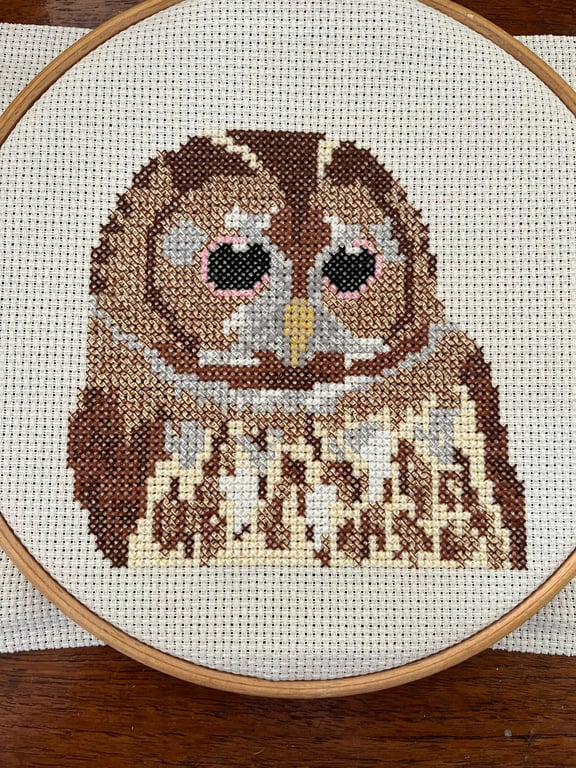 Tawny Owl counted cross stitch kit