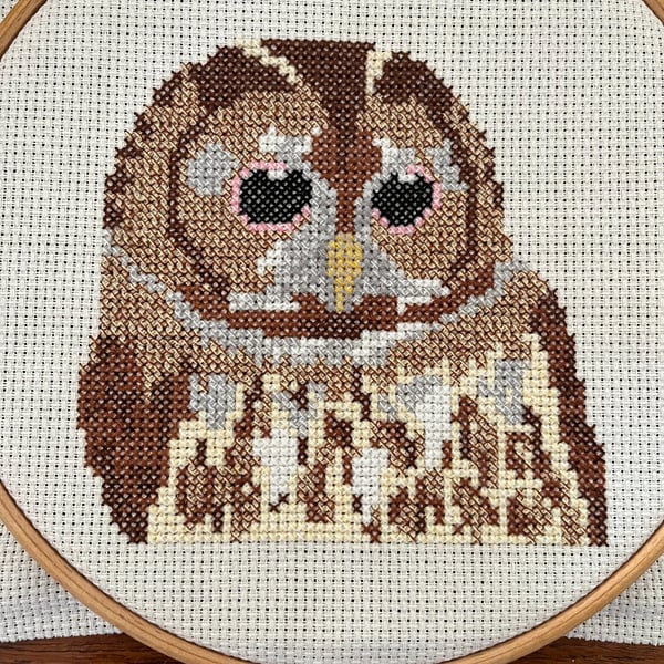 Tawny Owl counted cross stitch kit