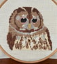 Tawny Owl counted cross stitch kit