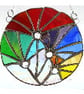 Fireworks Stained Glass Suncatcher Rainbow Handmade 007 - Image 2