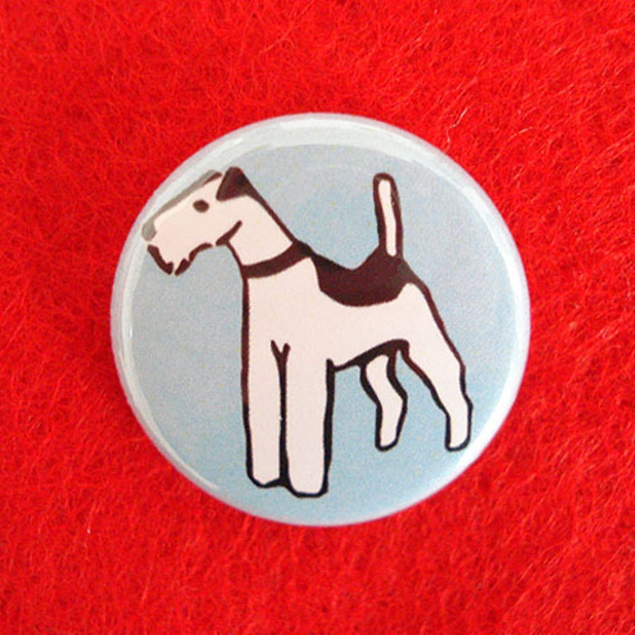 Fox Terrier Dog Badge
