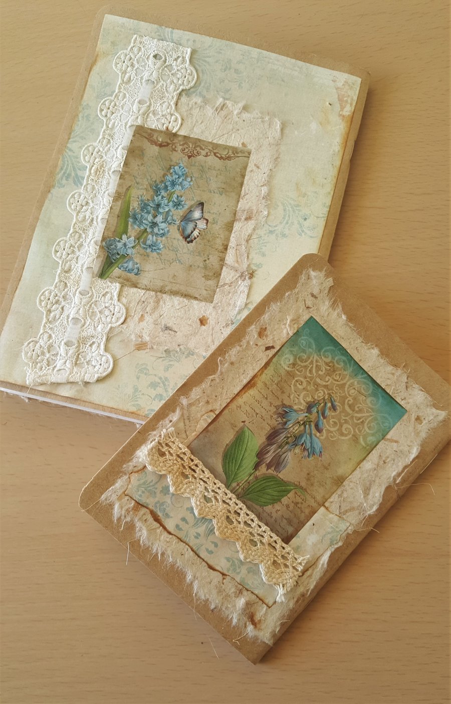 Mixed Media Botanical  Set of Eco Notebooks