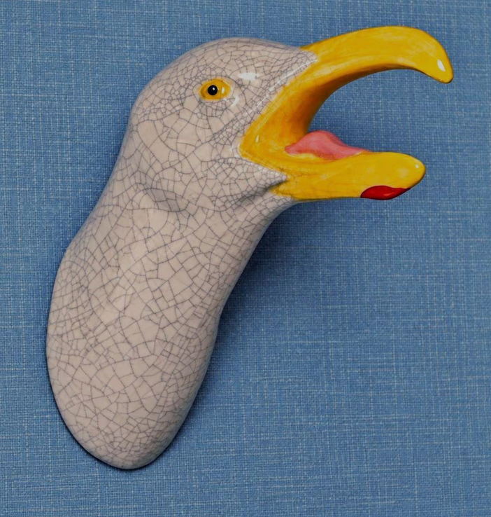 Ceramic Wall Mounted Seagull Head (Squawking)