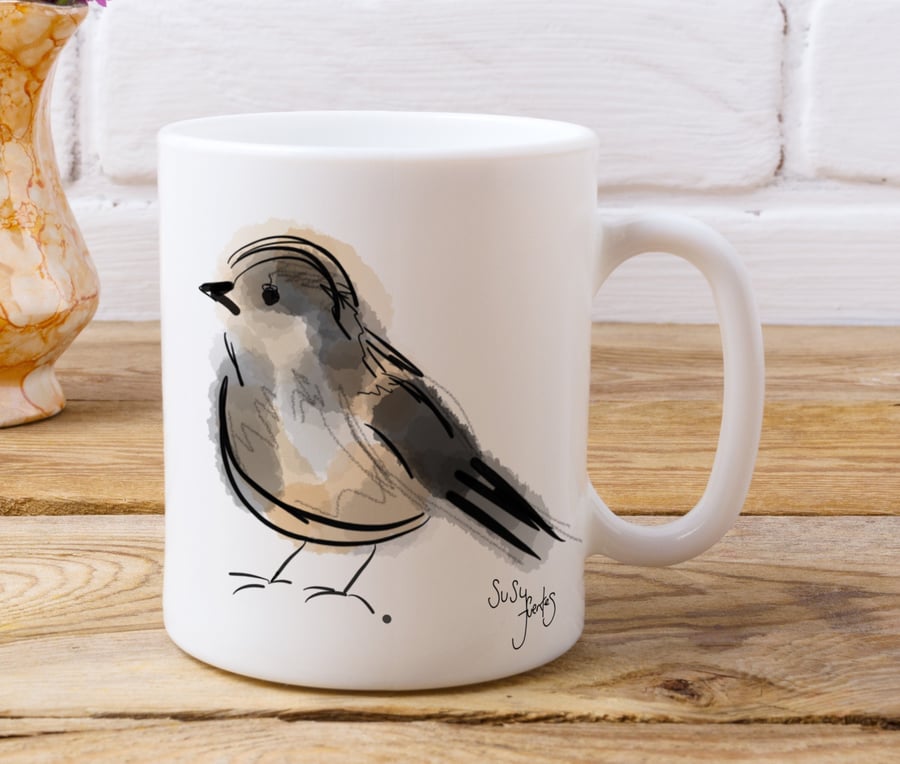 Sparrow Bird Mug, Bird Mug, Sparrow Mug, House Sparrow Bird Mug, House Sparrow 