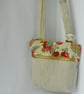 SOLD Beautiful fabric crossbody bag in linen and wool furnishing fabrics - Image 4