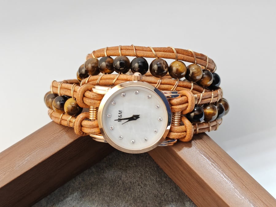 Unique gifts for women gemstone beads Bracelet Watches Personalized Gifts for he