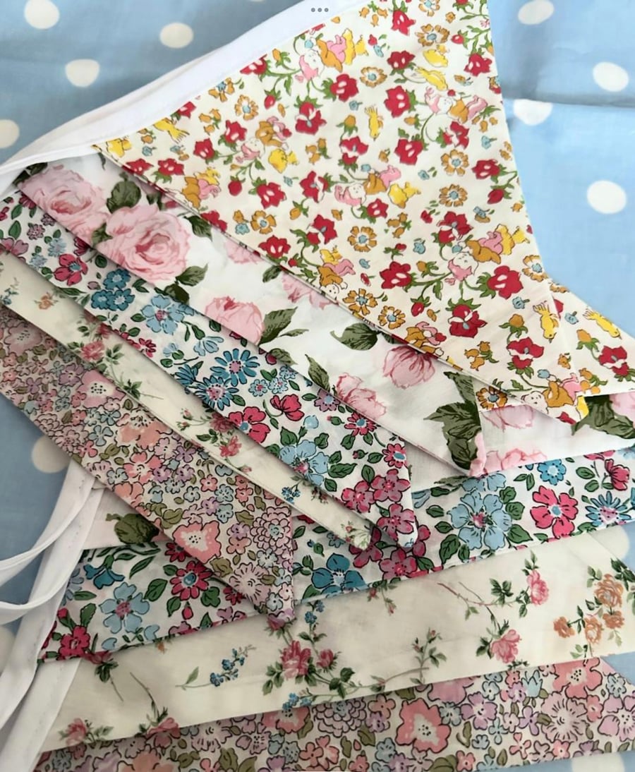 Liberty Fabric Bunting, Banner, 
