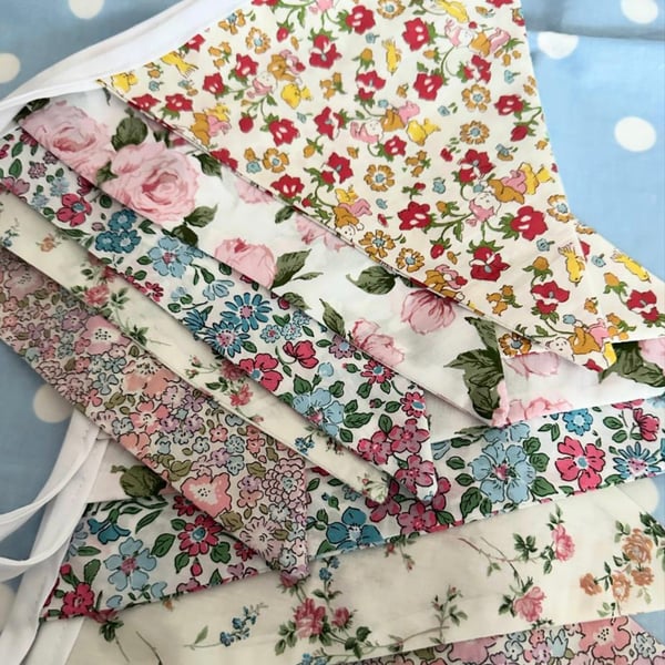 Liberty Fabric Bunting, Banner, 
