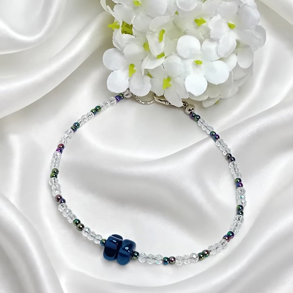 Hematite & Glass Bracelet