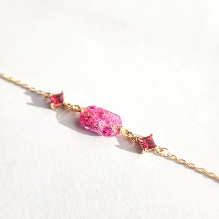 Real Dried Flowers Bracelet 