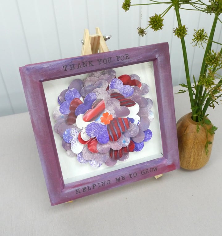 Teacher Frame, Thank You Frame, Framed Flowers, Thank You Gift
