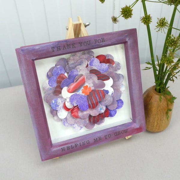 Teacher Frame, Thank You Frame, Framed Flowers, Thank You Gift