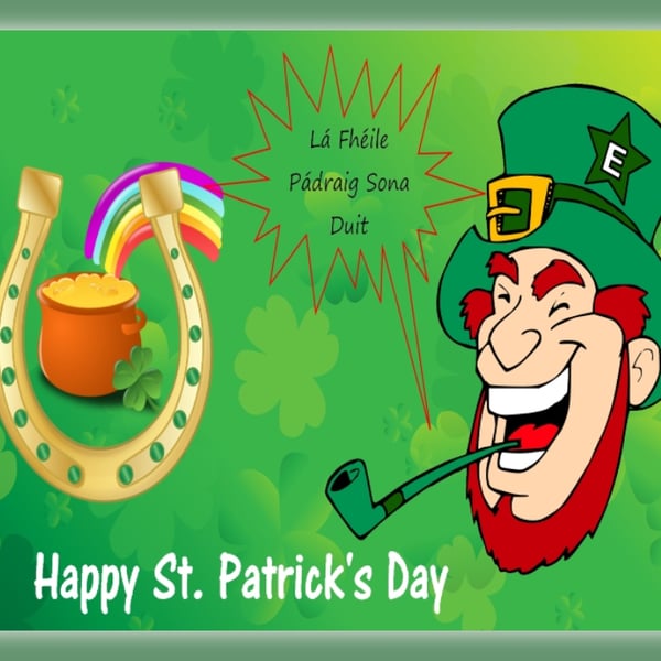 St Patrick's Day Card A5 