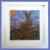Handmade Fused Glass 'The Hares & The Moon' Picture