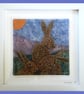 Handmade Fused Glass 'The Hares & The Moon' Picture - Image 1