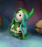 Tiny Garden Gnome 'Tandy' with jewelled belt OOAK Sculpt Ann Galvin