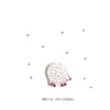 SALE - christmas card - hedgehog in red wellies